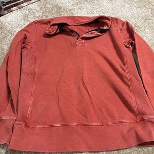 Men's Medium American Eagle Outfitters Orange Long-Sleeve Shirt